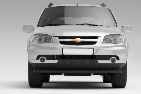 Защита переднего бампера одинарная d63мм Chevrolet Niva FL (ППК)
